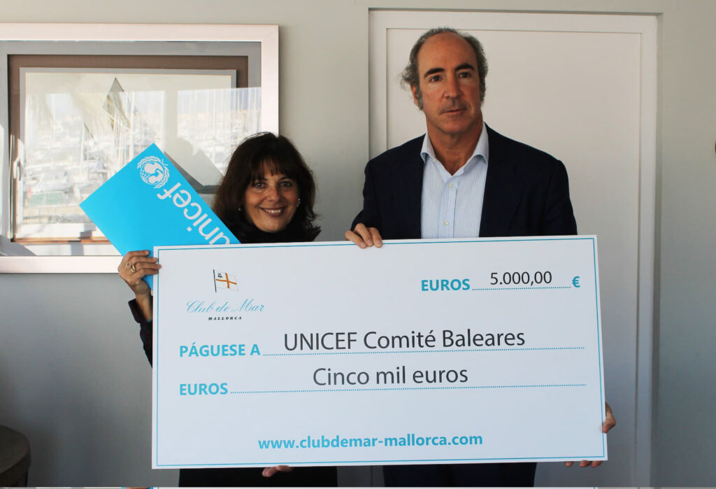 El Club de Mar Mallorca dona 5.000 euros a Unicef Baleares