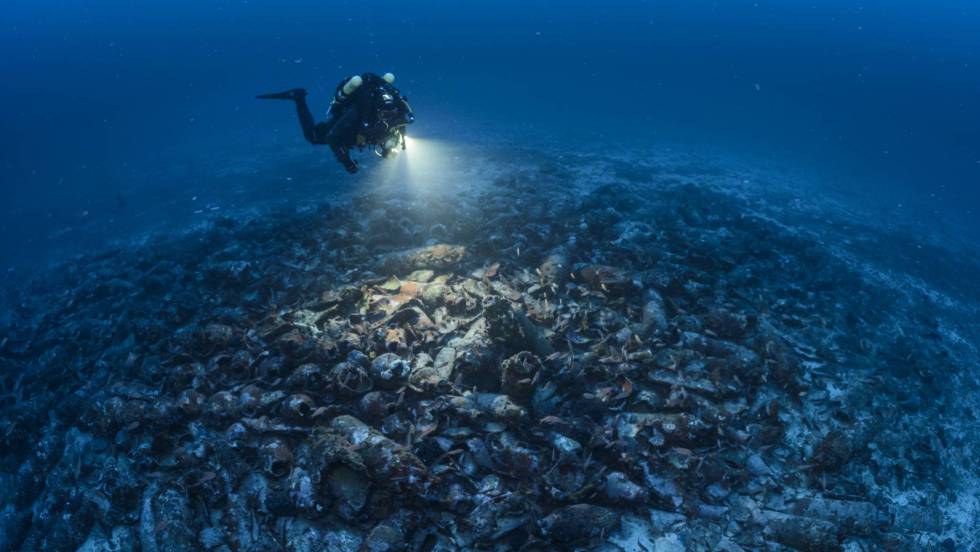 Hallado el pecio romano más importante de Baleares a 70 metros