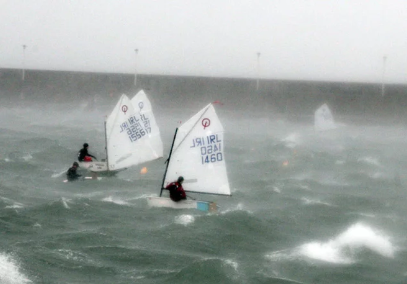 La tormenta Brian se abate sobre el equipo irlandés de Optimist