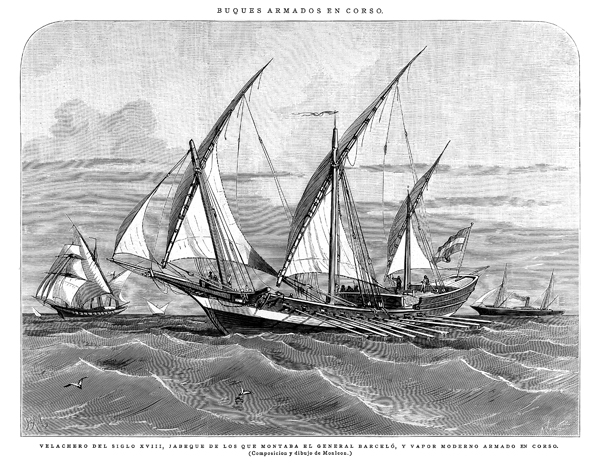 Persecución de jabeques en la Bahía de Pollença