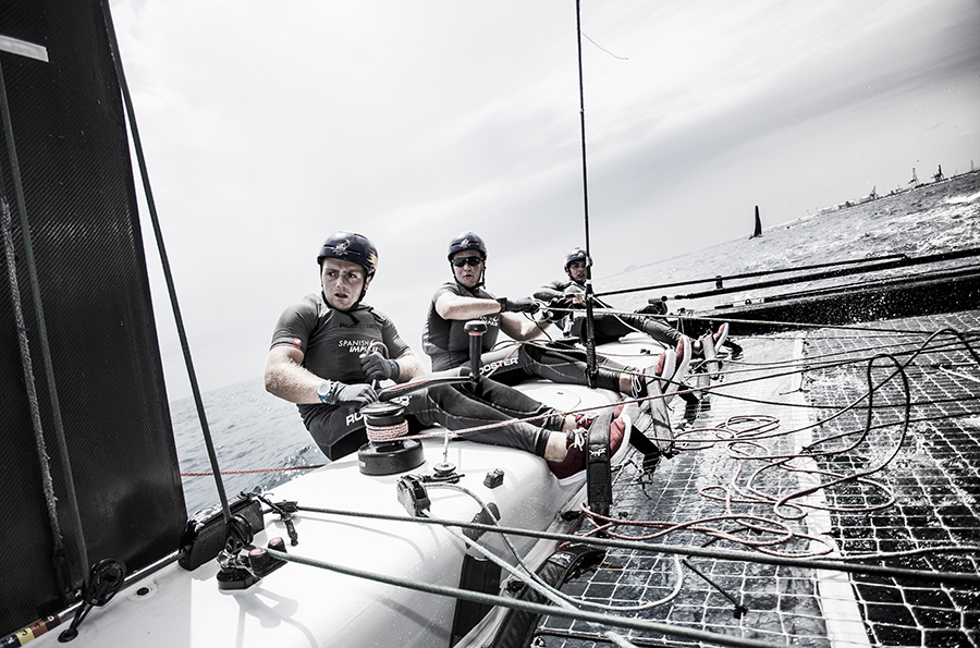 Los catamaranes GC32 se preparan para las Extreme  Series de Barcelona