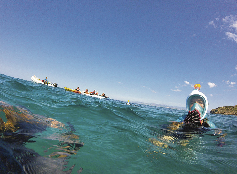 Eine Kajaktour vor Cala Blava