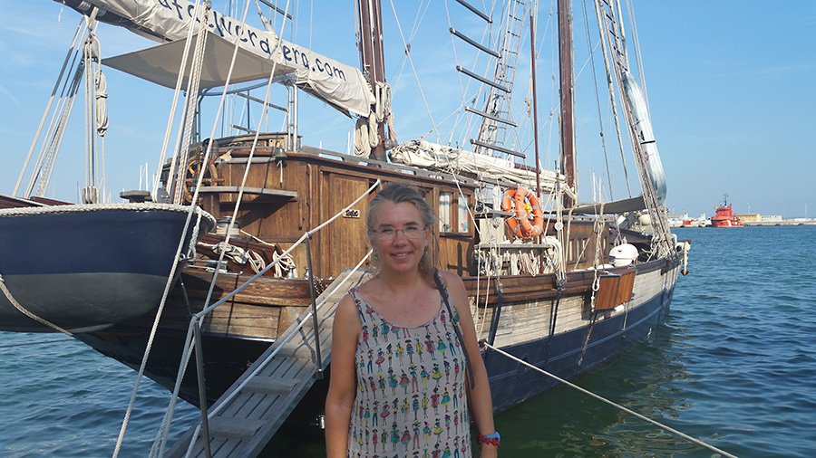 Sonnenuntergang an Bord der Rafael Verdera