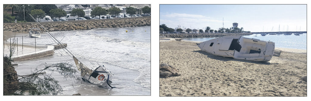 Un barco permanece cuatro meses varado en una playa de Mallorca