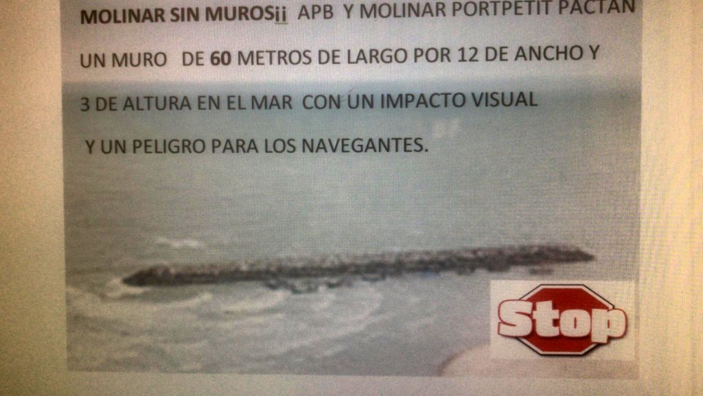 La Capitanía Marítima recomienda que el dique del Molinar sea visible