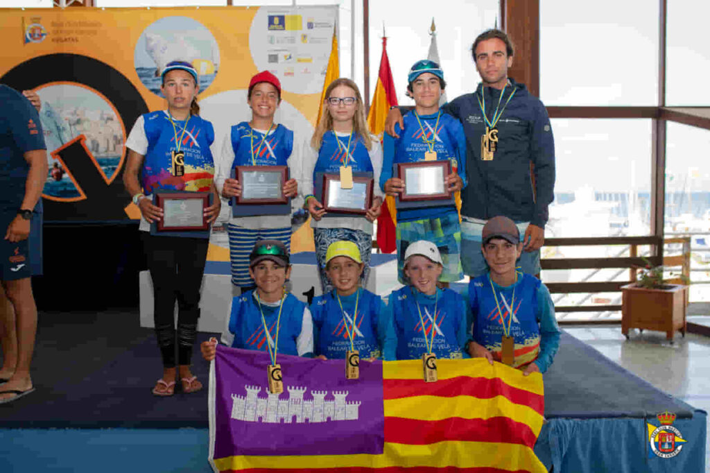 Baleares, oro y bronce en el nacional de Optimist por equipos