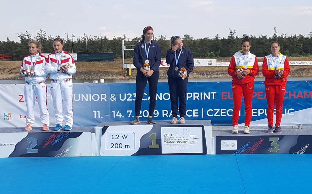 Carolina González y María del Mar Cerdá, bronce europeo de canoa