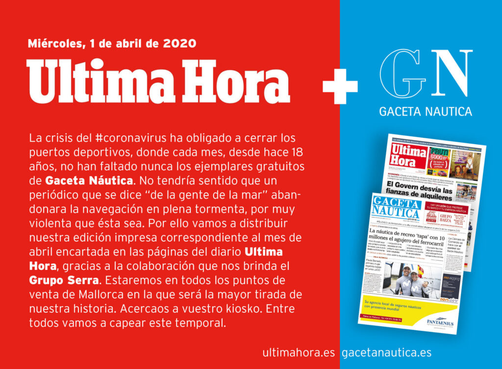 Gaceta Náutica se repartirá con Última Hora del 1 de abril