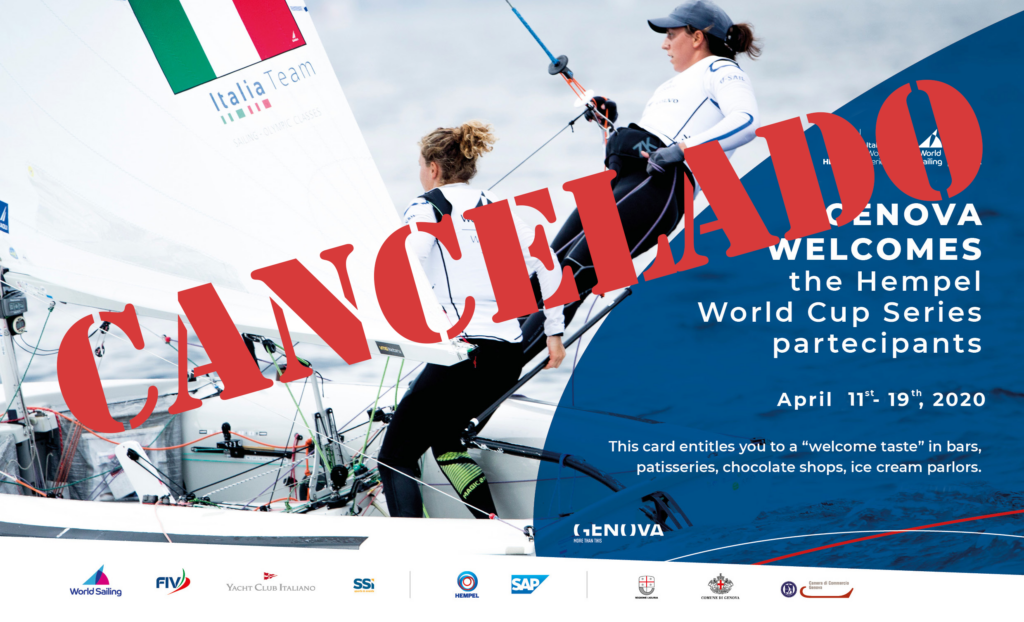 La World Sailing anula la World Cup de Génova debido al coronavirus