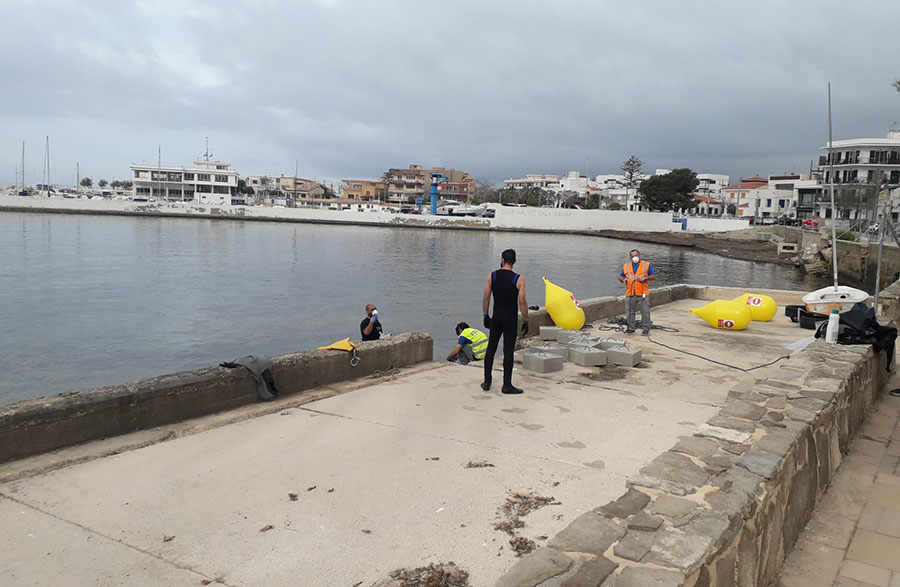 El Ayuntamiento de Palma empieza a renovar el muro de Cala Gamba