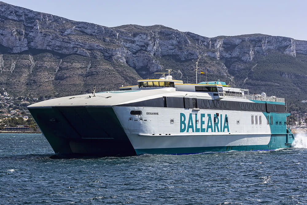 Baleària retoma las conexiones en alta velocidad Dénia a Baleares