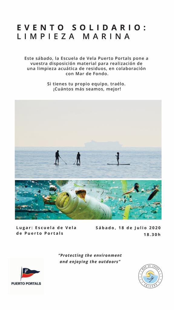 Jornada de limpieza marina en Puerto Portals