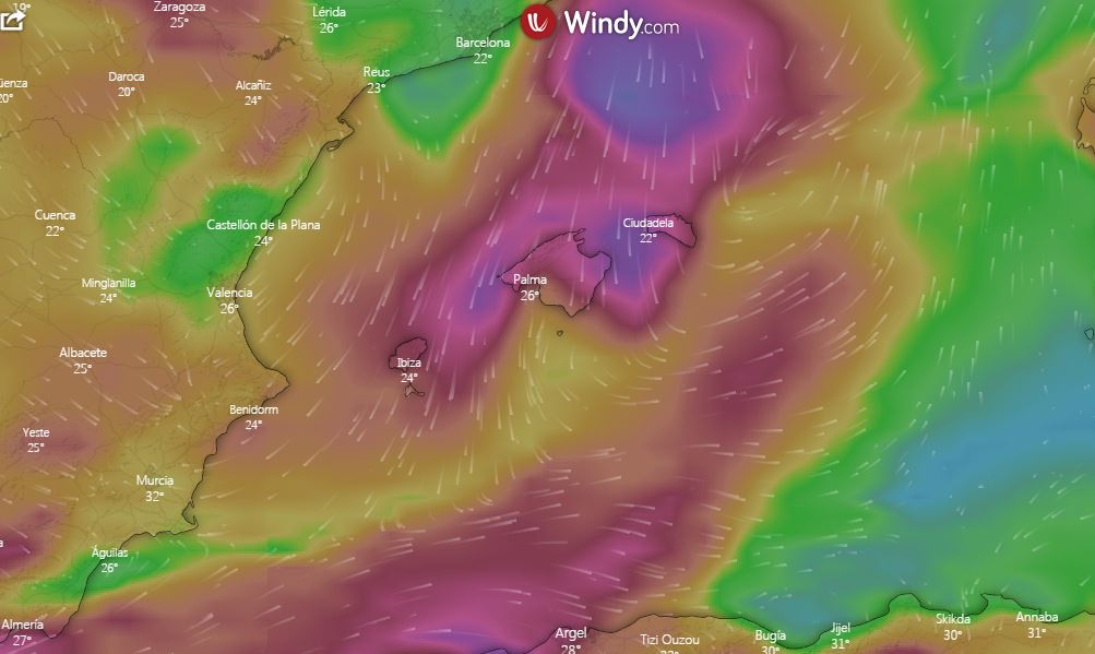 Fin de semana tempestuoso en Baleares
