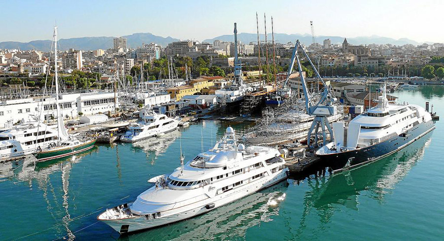 Los grandes yates vienen a Mallorca para hacer ‘refit’, no por turismo