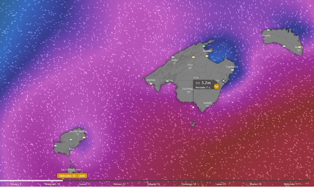 Karim traerá viento de más de 40 nudos y olas de tres metros