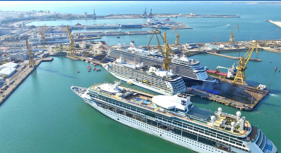 Los grandes cruceros turísticos se ponen a punto en España