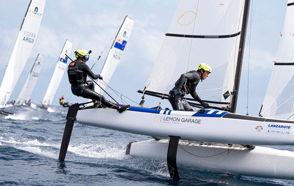 El viento rola a norte y desafía a la flota de la Lanzarote International Regatta