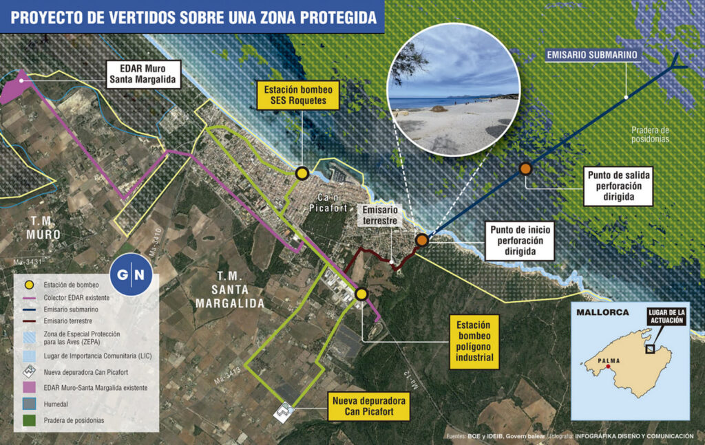 El Gobierno sigue adelante con el proyecto de emisario de la playa de Son Bauló