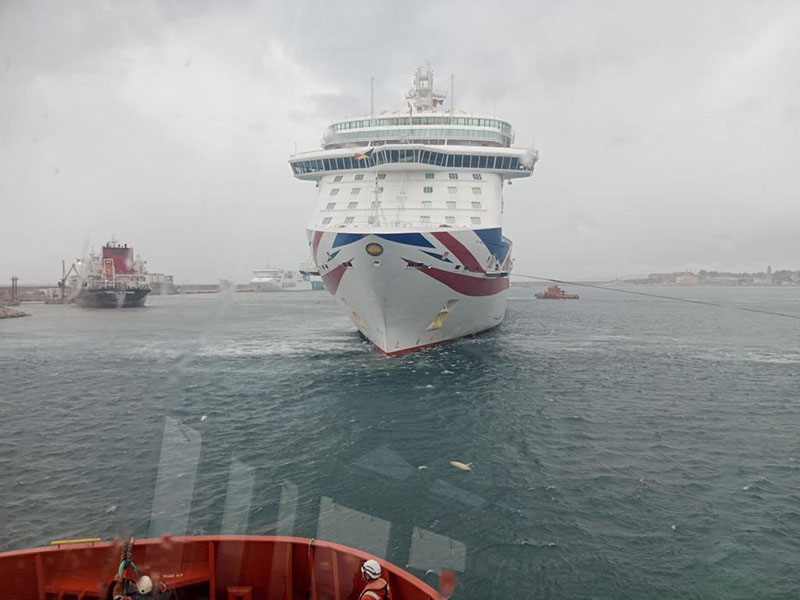 El Ministerio alertó sobre riesgos para cruceros en el muelle de poniente en caso de temporal