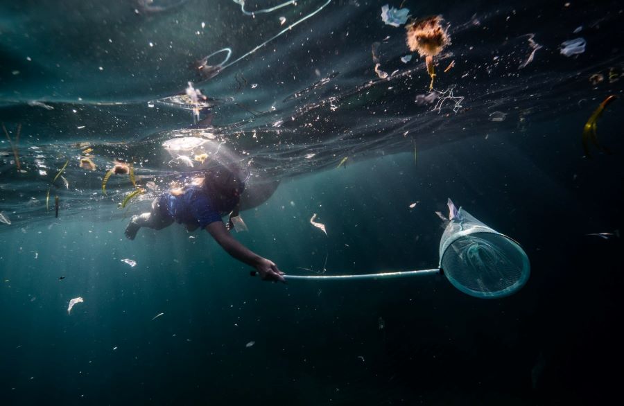 Una salida al mar para “pescar” microplásticos