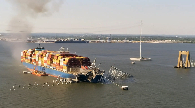 Un doble apagón en el Dalí, origen del desastre de Baltimore