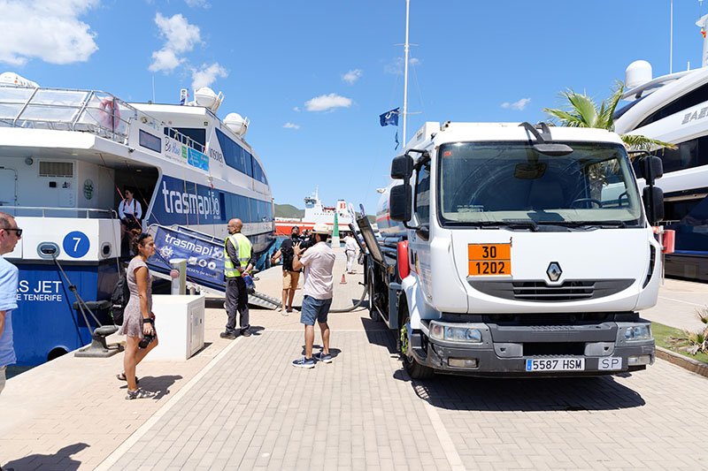 Ibiza ve la primera prueba de biofuel en transporte marítimo en España