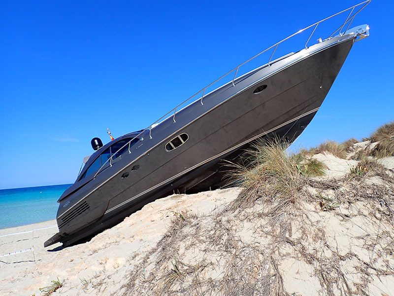 Irresponsabilidad en la varada del yate en s’Espalmador