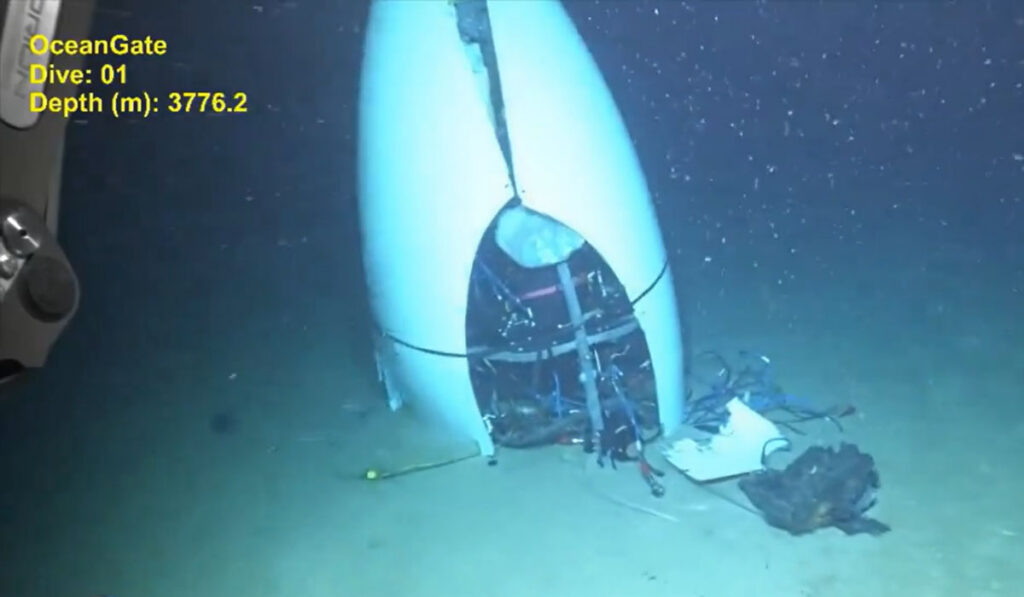 La tragedia del Titán: primeras imágenes submarinas del sumergible