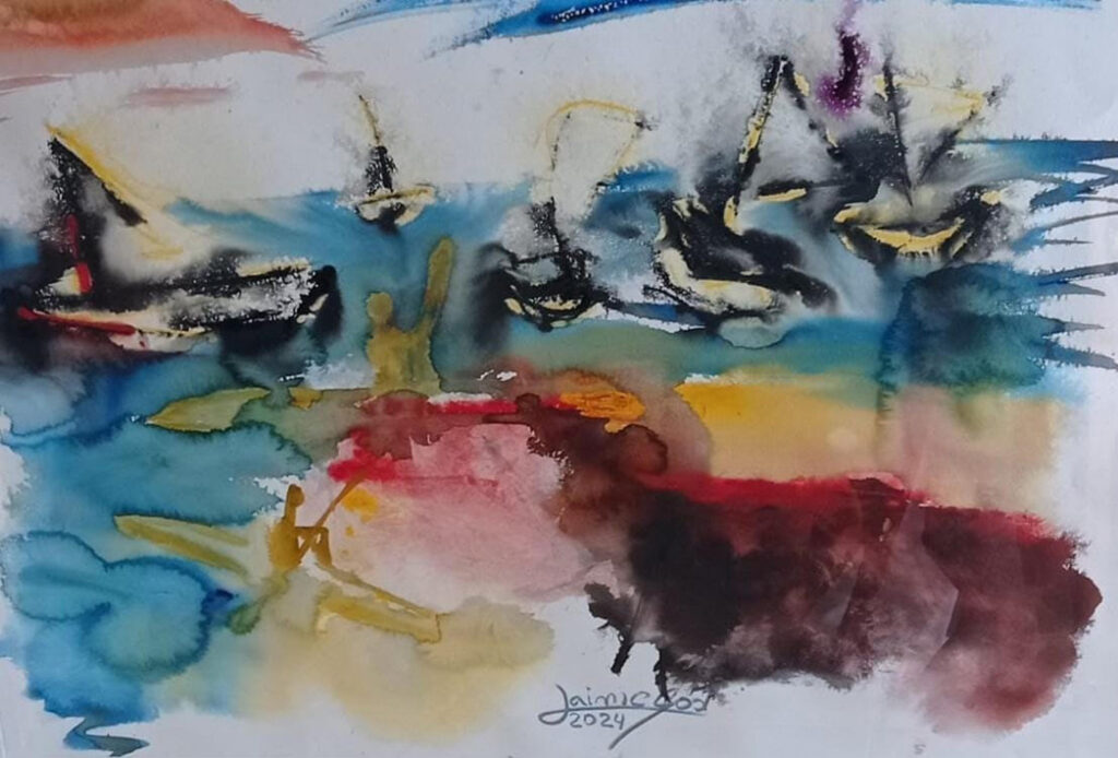 El campeón de piragüismo Jaime Gost cambia la pala por el pincel