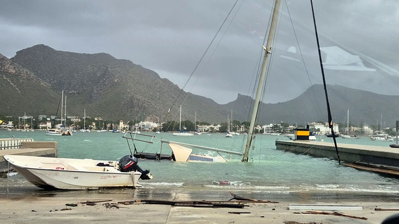Nuevo hundimiento de un velero en la Bahía de Pollença, el cuarto en menos de un mes