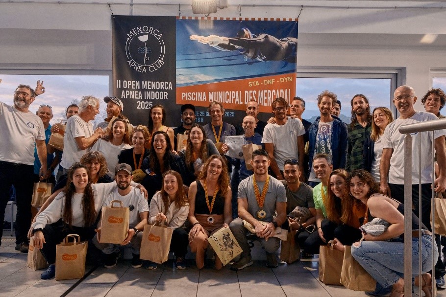 Gran participación en el Open de Apnea Indoor de Menorca