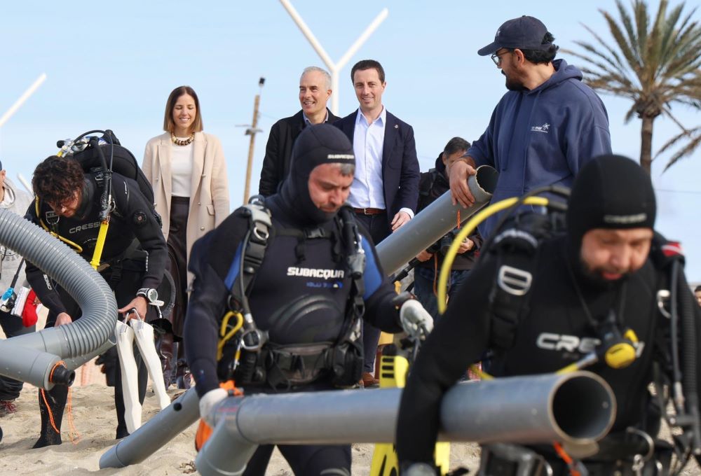 Comienzan los trabajos de extracción del pecio de Ses Fontanelles